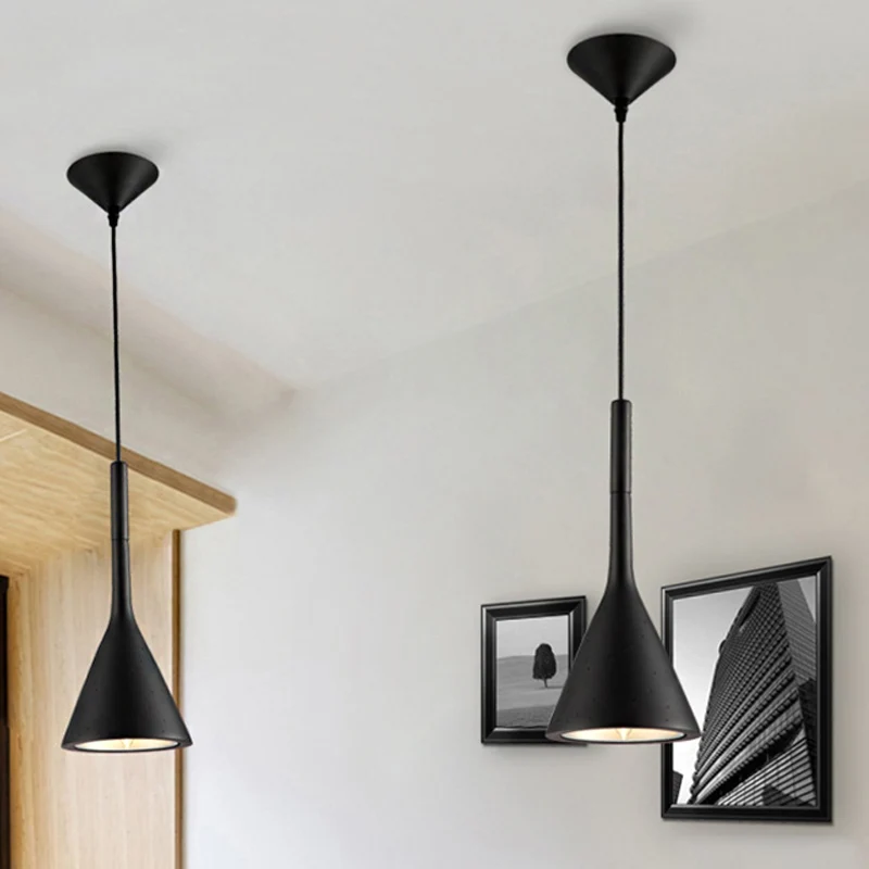 Conische eettafel hanglamp ijzer 1 kop eenvoudige stijl monochrome hanglamp Clearhalo
