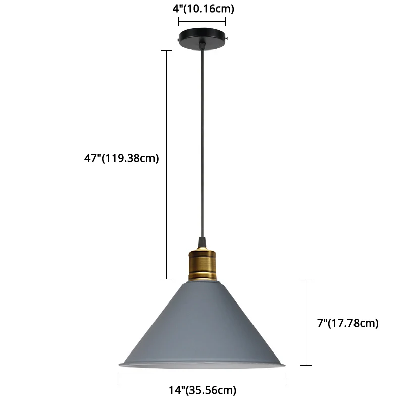 Conische hangende hanglamp Scandinavische stijl, metalen restaurant-downlight-hanger Clearhalo