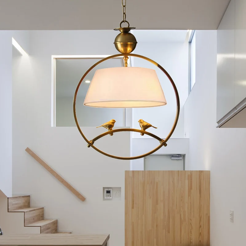 Conische hanglamp van textiel, traditioneel, 1-lichts hangend plafondlamp voor woonkamer wit/zwart/rood Clearhalo