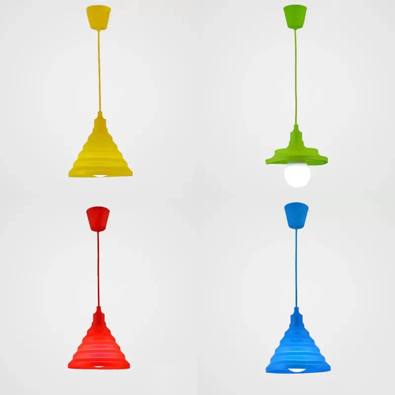 Conische hanglamp voor kinderen, metaal, enkele kop, felgekleurde hanglamp voor speelkamer Clearhalo