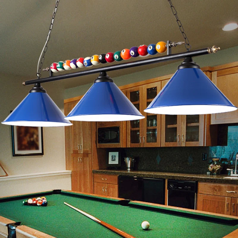 Conische kap biljartlamp industriële stijl metalen country club eilandlamp met opgerolde rand Clearhalo