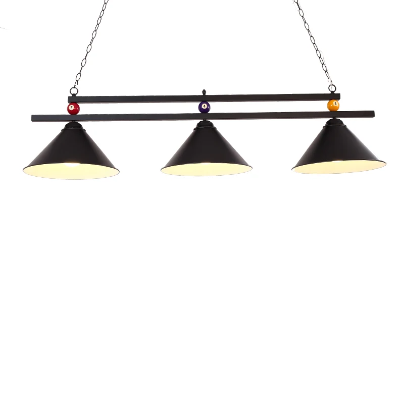 Conische metalen hangende eilandlamp Industriële biljartclub hanglamp Clearhalo