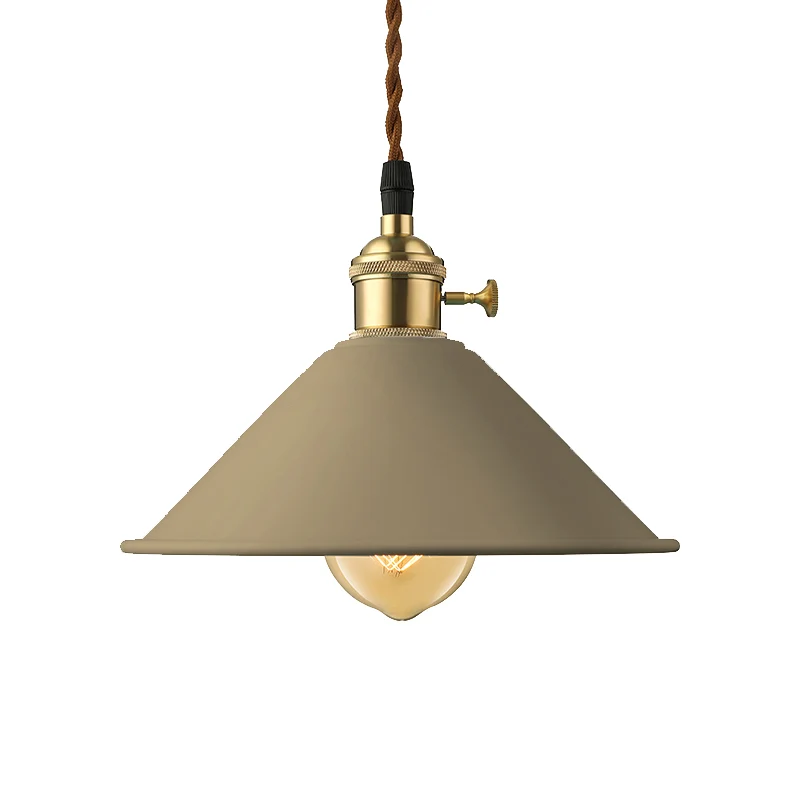 Conische schaduw Eetkamerplafondlamp Industriële stijl Metaal 1 Lichtgrijs/wit/roze hanglamp Clearhalo