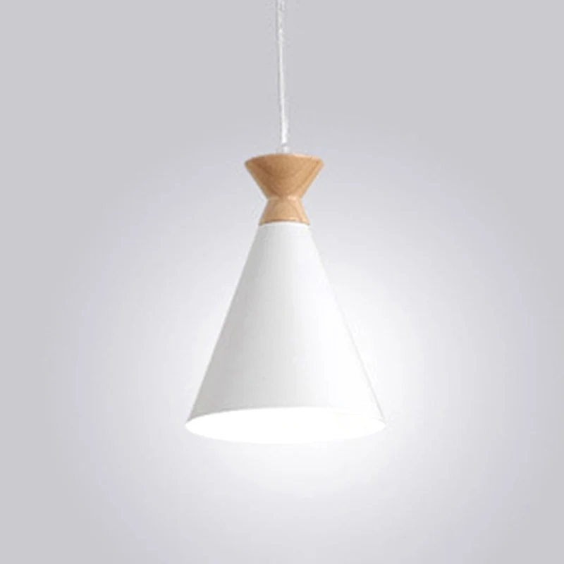 Conische woonkamer hangende hanglamp van metaal, 1 lamp, Macaron-stijl, hangend plafondlicht Clearhalo