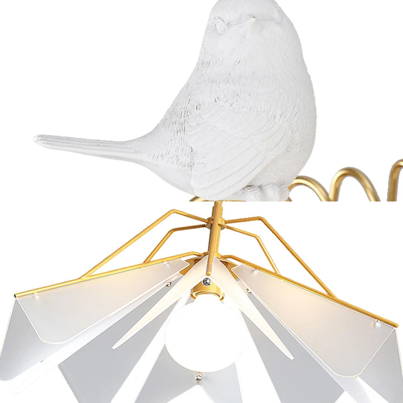 Creatieve witte hanglamp papier-vliegtuigvorm 1 licht acryl plafond hanglamp voor hotel Clearhalo