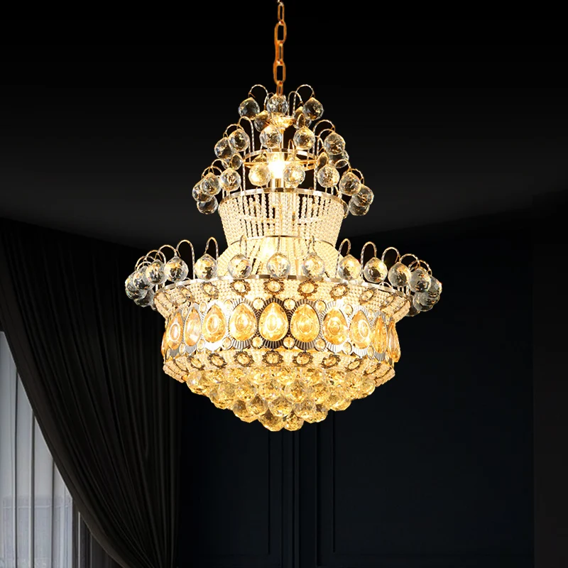 Creel Helder Kristallen Stands en Ballen Hanger Mid-Century 10 Lampen Eetkamer Kroonluchter Lamp Clearhalo