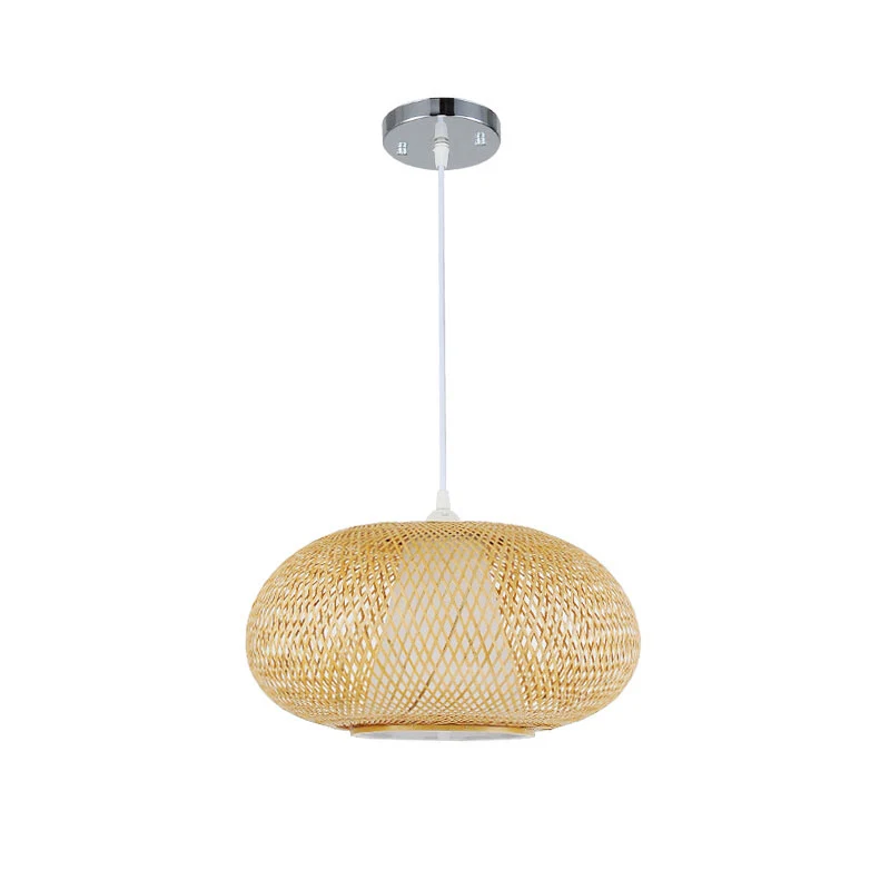 Criss Cross Weaving hanglamp Chinese bamboe 1 lamp Tearoom hanglampset hout Clearhalo