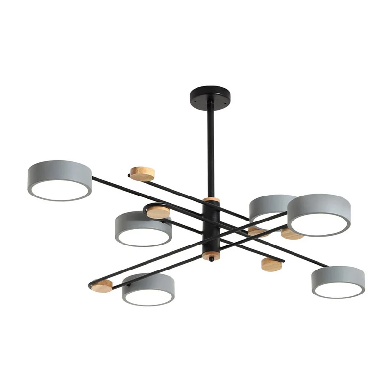 Criss-Cross LED-kroonluchter Nordic Novelty Metal 6-lichts woonkamer hanglamp Clearhalo