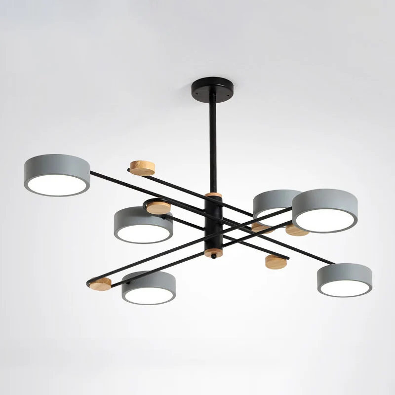 Criss-Cross LED-kroonluchter Nordic Novelty Metal 6-lichts woonkamer hanglamp Clearhalo