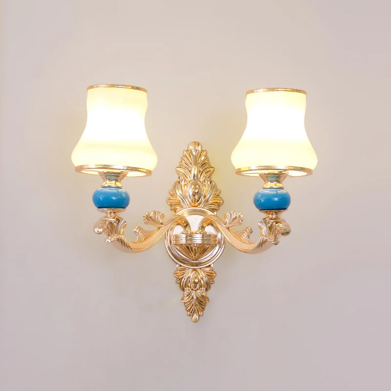 Crèmekleurige glazen Bud Shade wandmontage licht minimalisme woonkamer wandverlichting goud Clearhalo