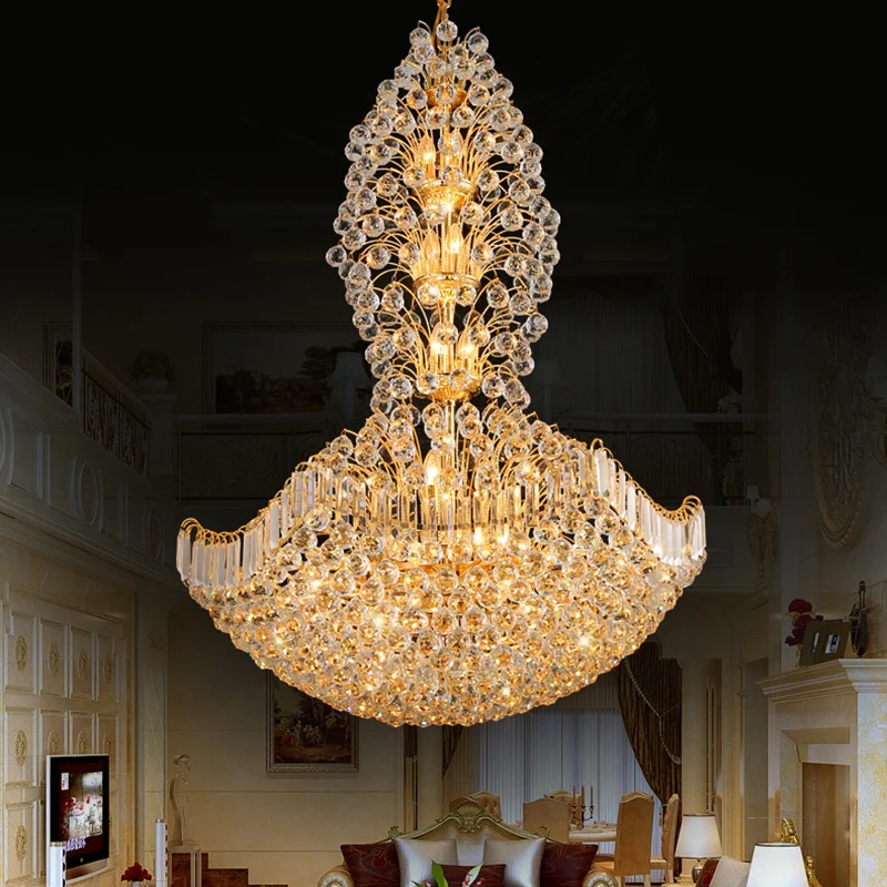 Crystal Dome hangend plafondlicht eigentijds 9-lichts gouden kroonluchterlicht voor eetkamer Clearhalo