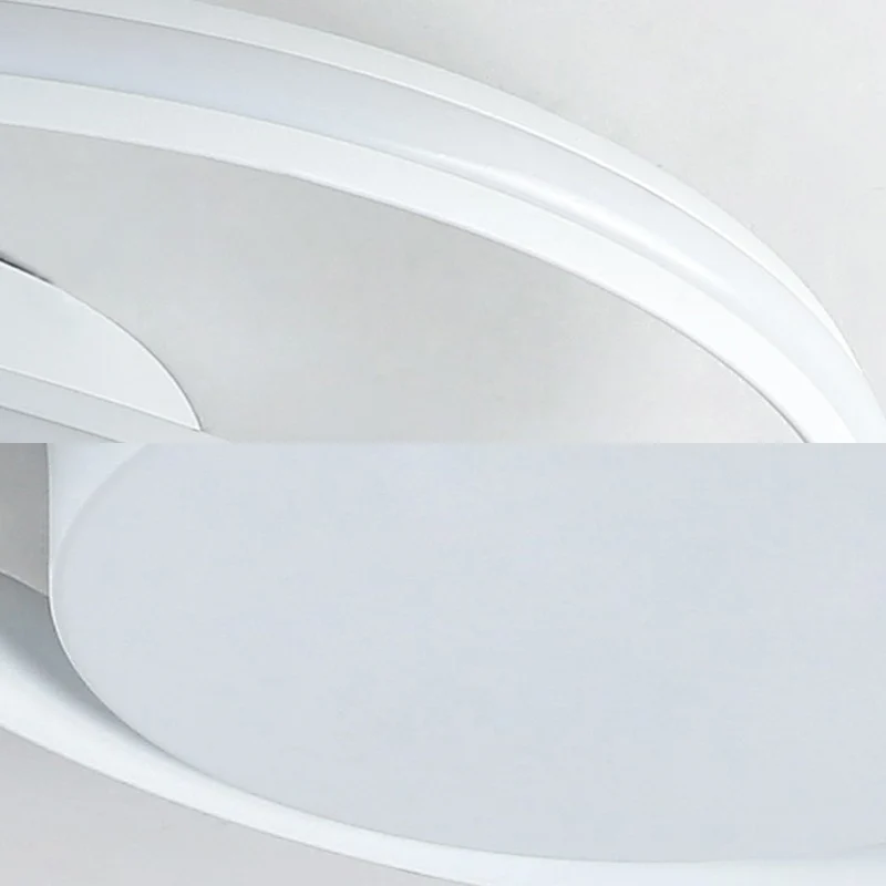 Curling inbouwplafondlamp Eenvoudige aluminium LED semi-inbouwlamp voor slaapkamer Clearhalo