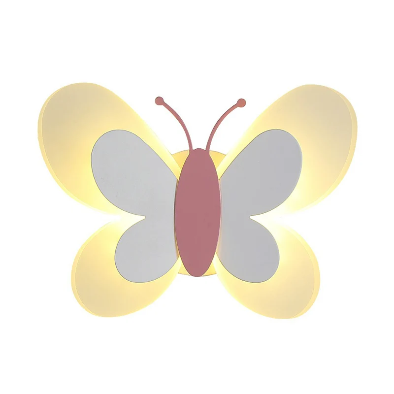 Decoratieve vlinder schans licht acryl kinderslaapkamer LED wandlamp Clearhalo