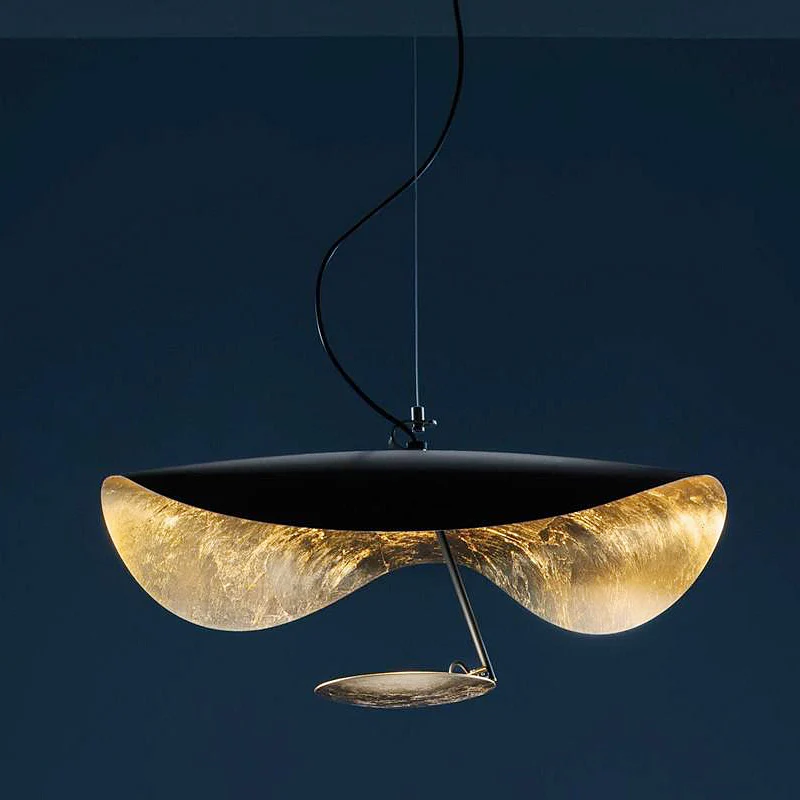 Designer hanglamp met 1 lamp, hoedvormige plafondlamp met metalen kap voor restaurant Clearhalo
