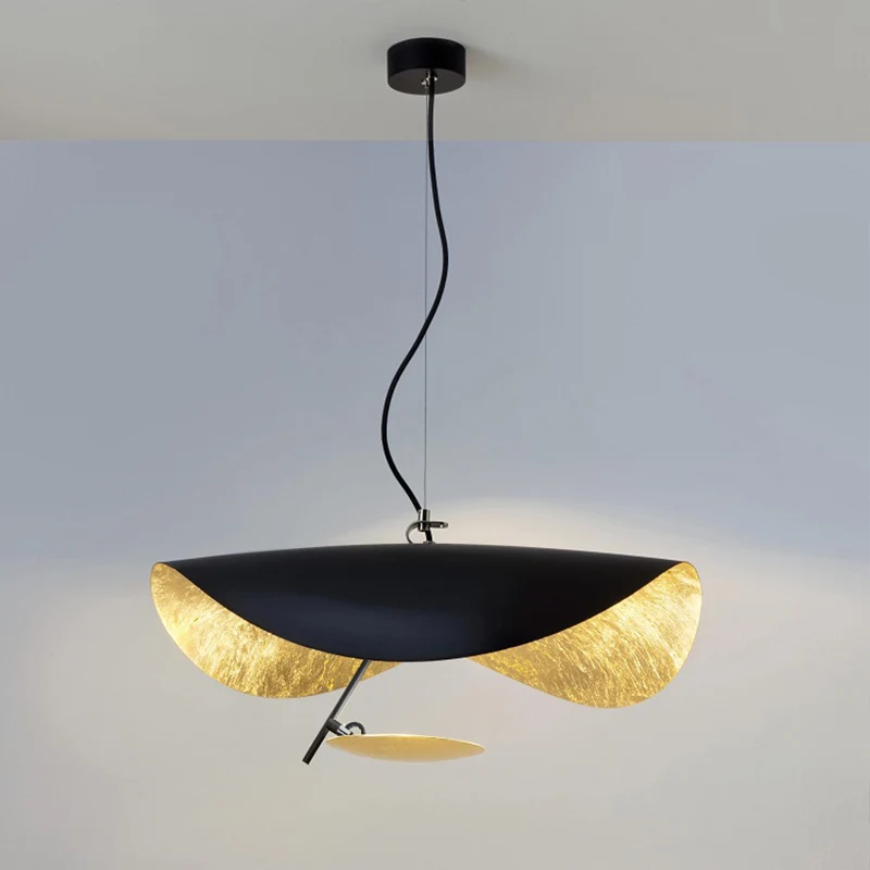 Designer hanglamp met 1 lamp, hoedvormige plafondlamp met metalen kap voor restaurant Clearhalo