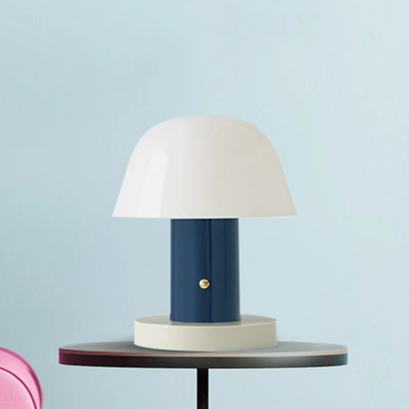 Designer paddestoelvormig nachtkastje licht metaal 2-lichts woonkamer accentlamp Clearhalo