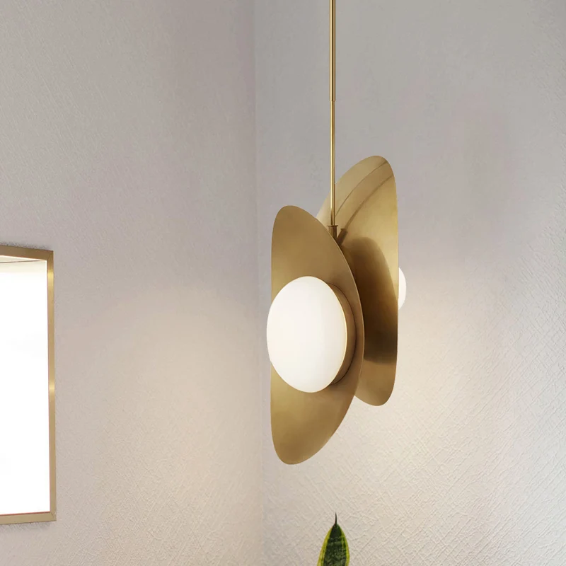 Designer Pebble hanglampset opaal matglas 2 lampen postmoderne stijl hanglamp zwart-goud/goud Clearhalo