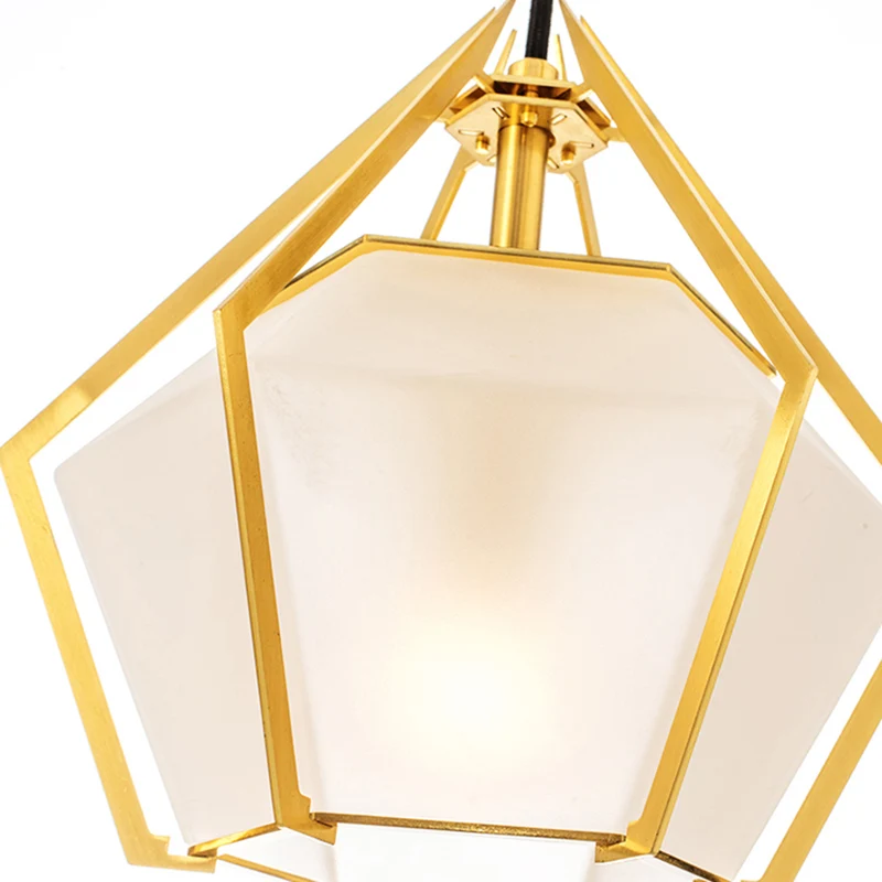 Diamant Hanglamp Modern Glas 1 Lichtgroen/Helder/Getextureerd Wit Hangende Hanglamp met Stout/Lineair/Bell Metalen Kooi Cl...