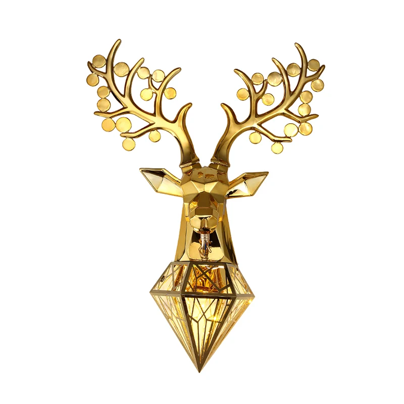 Diamanten kooi/langwerpige bol metalen wandlamp vintage 1-lamp zitkamer wandverlichting idee zwart/zilver/goud Clearhalo