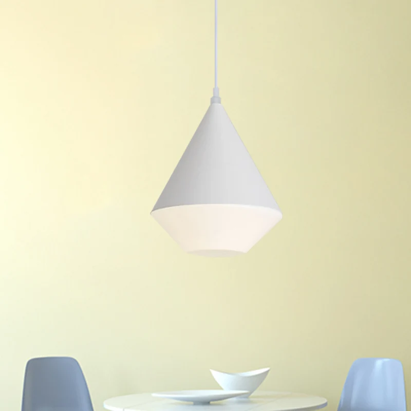 Diamanten plafondlamp moderne acryl LED witte hanglamp boven eettafel Clearhalo