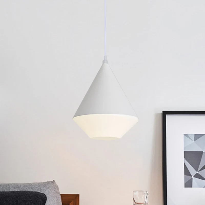Diamanten plafondlamp moderne acryl LED witte hanglamp boven eettafel Clearhalo