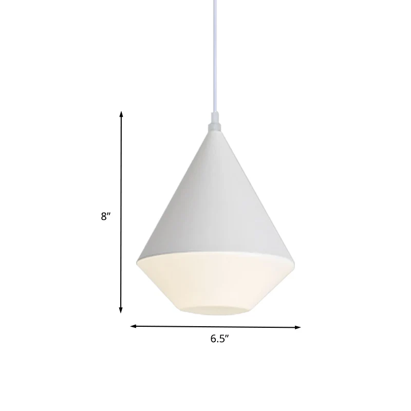 Diamanten plafondlamp moderne acryl LED witte hanglamp boven eettafel Clearhalo