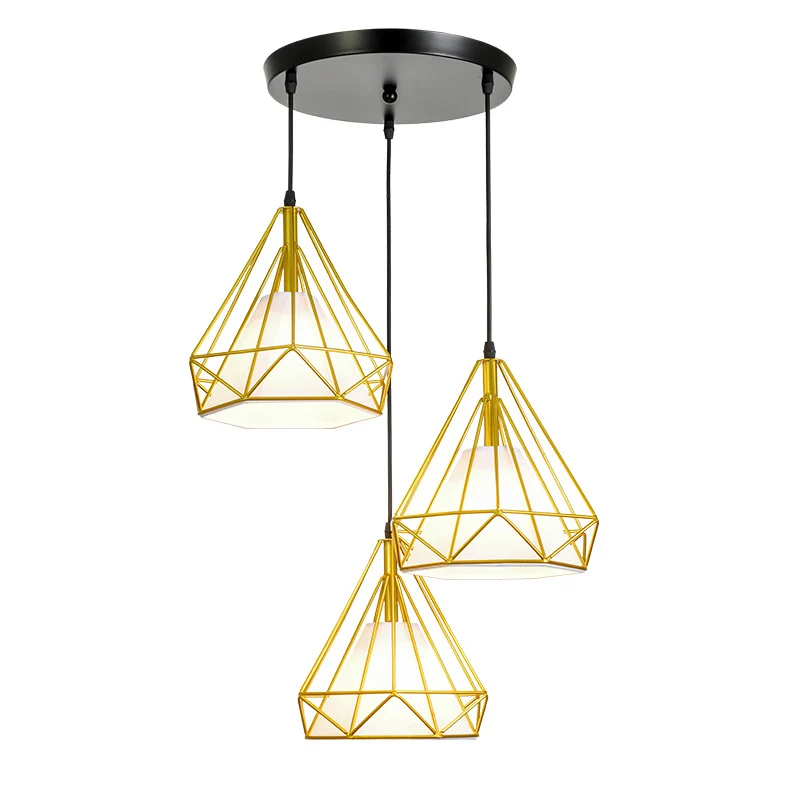 Diamond Iron Cluster hanglamp postmoderne restaurant hanglamp goud Clearhalo