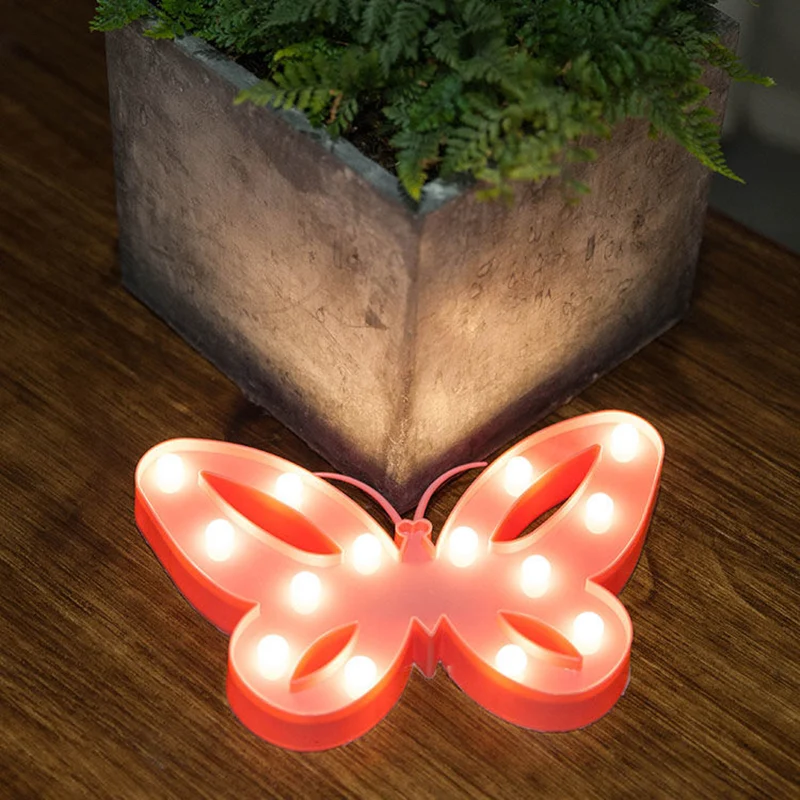 Diervormige plastic batterij-nachtkastjelamp Decoratieve roze LED-tafellampideeën voor kinderslaapkamer Clearhalo