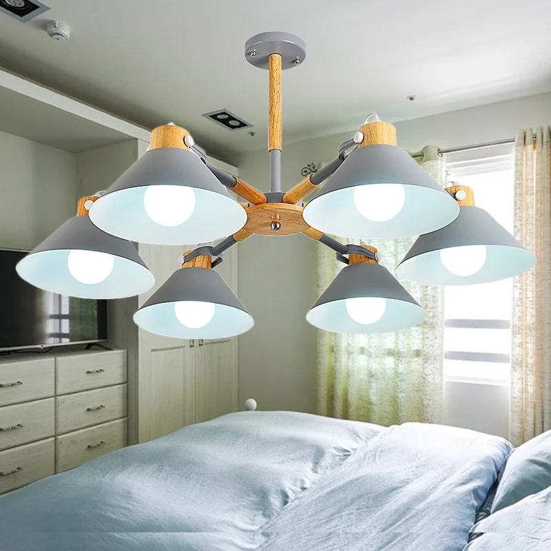 Dinging Room Cone Hanglamp Metaal 6 Lichten Eenvoudige Stijl Hangende Hanglampen Clearhalo