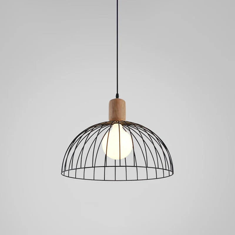 Dome hanglamp minimalistisch metaal 1 kop zwart slingerlicht voor woonkamer Clearhalo
