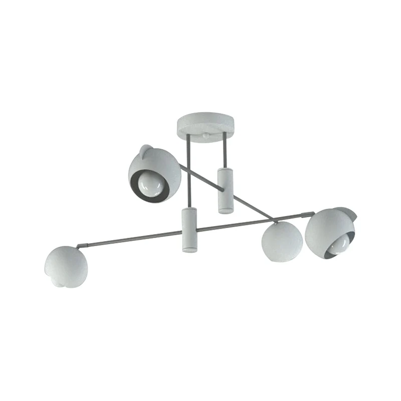 Dome hanglamp modern metallic 4/6 lampen woonkamer multi-licht hanglamp wit met wanorde geometrisch ontwerp Clearhalo