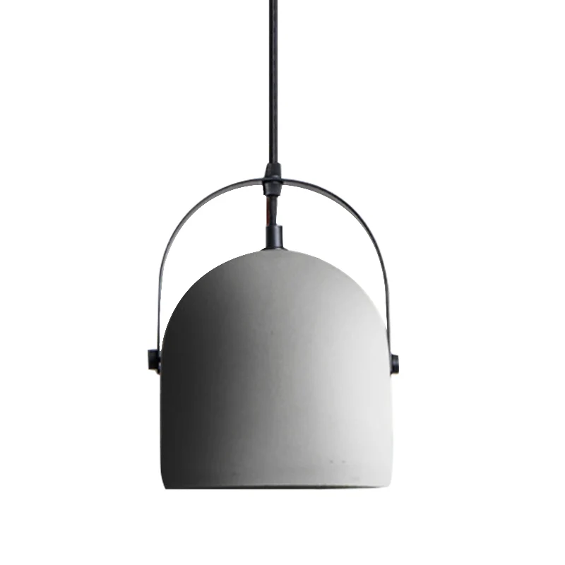 Dome Hanglamp Nordic Cement 1 Licht Zwart/Grijs/Wit Hangende Hanglamp Clearhalo
