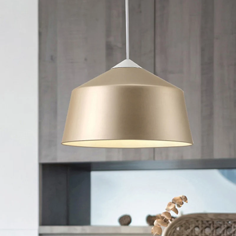 Dome Hanglamp Nordic Metaal 1-lichts Zwart/Grijs/Roze Hangende Plafondlamp Clearhalo