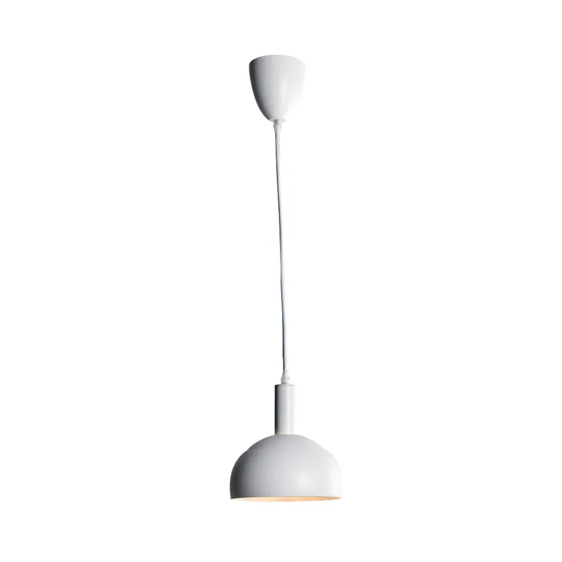 Dome Iron Down Lighting moderne Scandinavische stijl 1-lichts restaurant hangende hanglamp wit Clearhalo