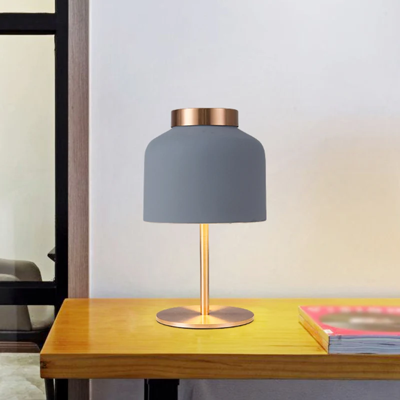 Dome metalen bureaulamp Minimalistisch roze/blauw nachtkastje met 1 kop en verstelbaar ontwerp Clearhalo