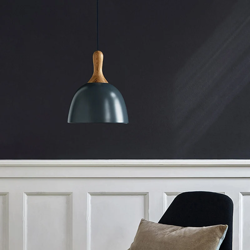 Dome metalen hanglamp moderne stijl 1 licht donker legergroene hanglamp Clearhalo