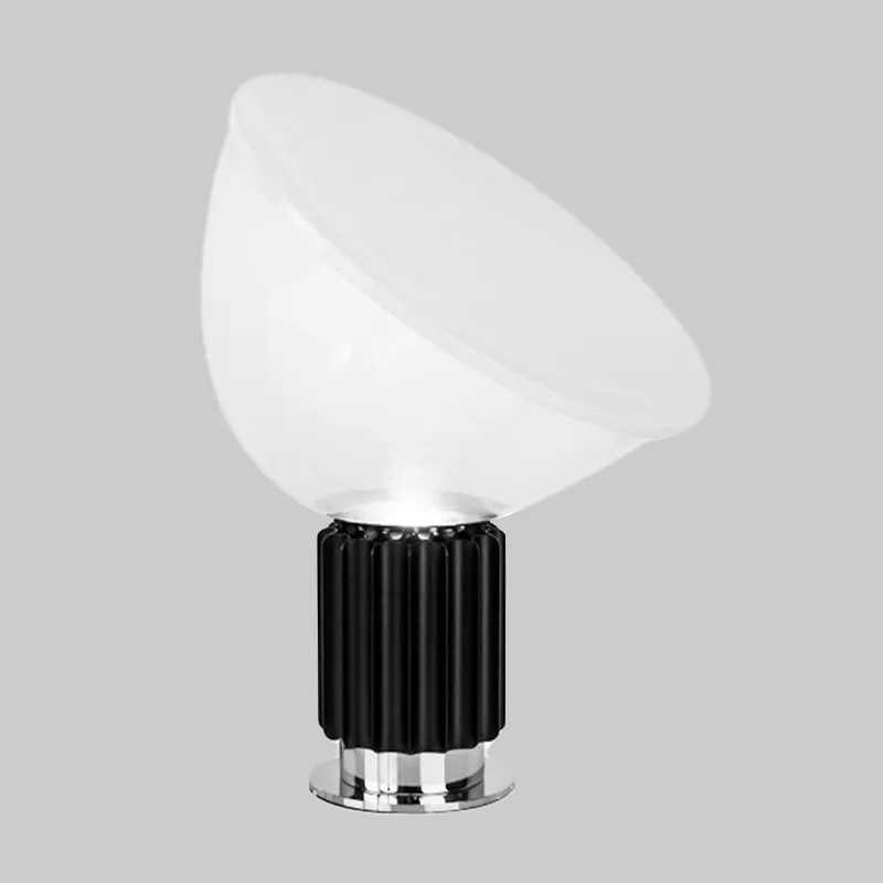 Dome Nachtkastje Lamp Modernistisch Helder Glas 1 Lamp 14,5"/19,5" Breed Zwart Leesboeklicht Clearhalo