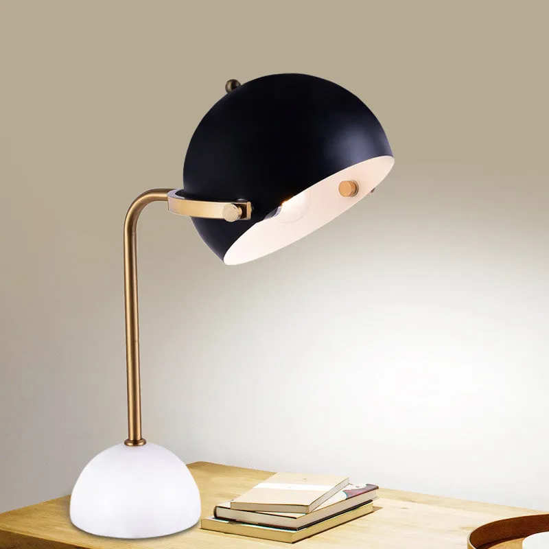 Dome Task Lighting Modernisme Metaal 1 kop Zwart leesboeklicht met gebogen arm Clearhalo