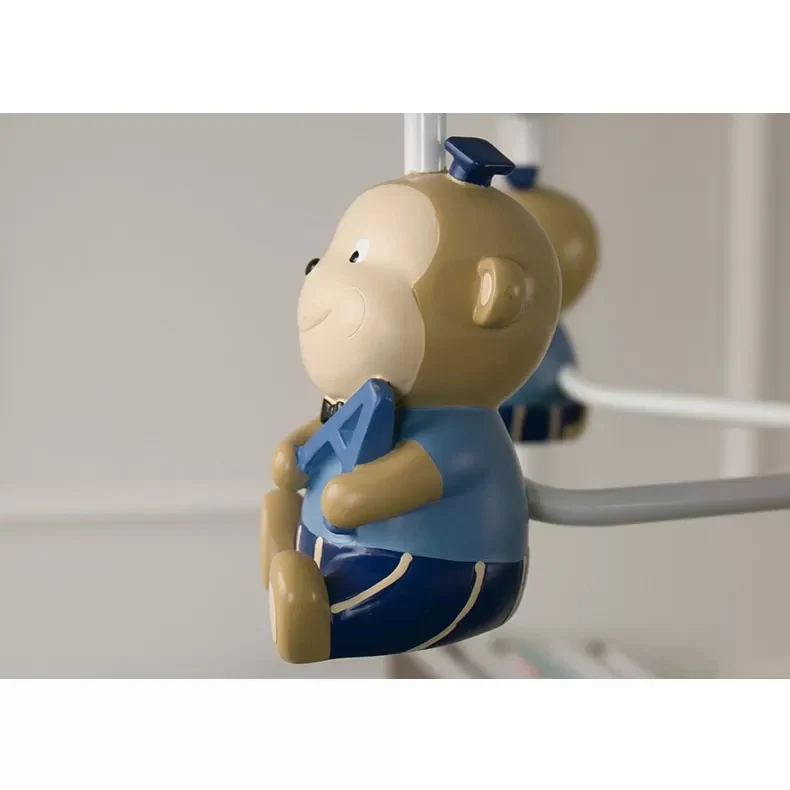Dot taps toelopende schaduw kroonluchter kinderhanglamp van metaalhars met aap voor eetkamer Clearhalo