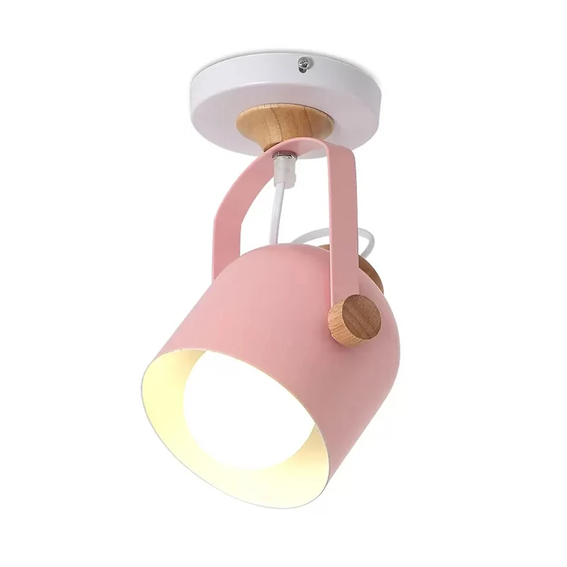 Draaibare gangbeker-plafondlamp Metaal Eén lamp Macaron Loft Snoepkleurig plafondarmatuur Clearhalo