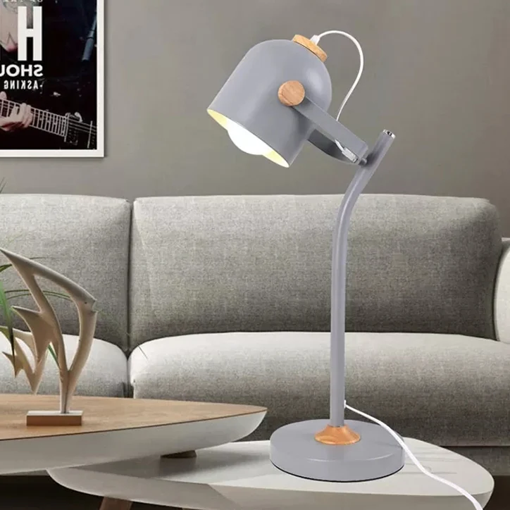 Draaibare Macaron Stijlvolle bureaulamp Cup Shade 1 licht metalen leeslamp voor studeerkamer Clearhalo