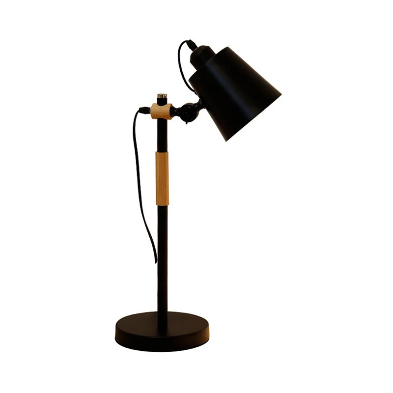 Draaibare metalen emmer bureaulamp studeerkamer 1 kop leeslamp Macaron-stijl Clearhalo