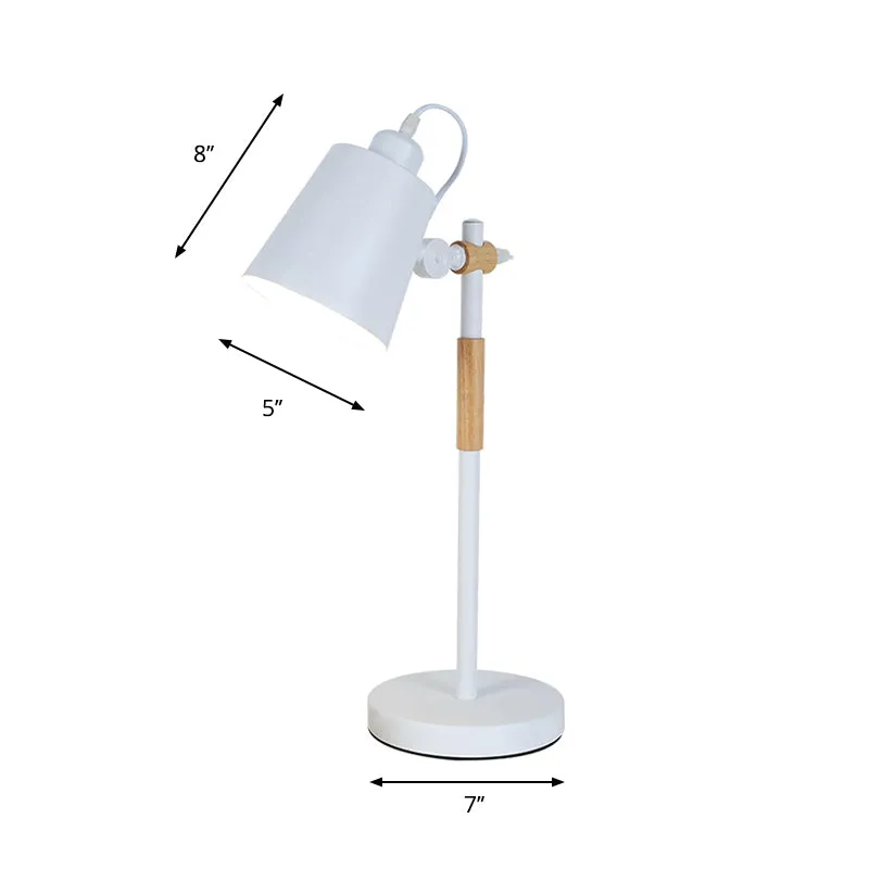 Draaibare metalen emmer bureaulamp studeerkamer 1 kop leeslamp Macaron-stijl Clearhalo