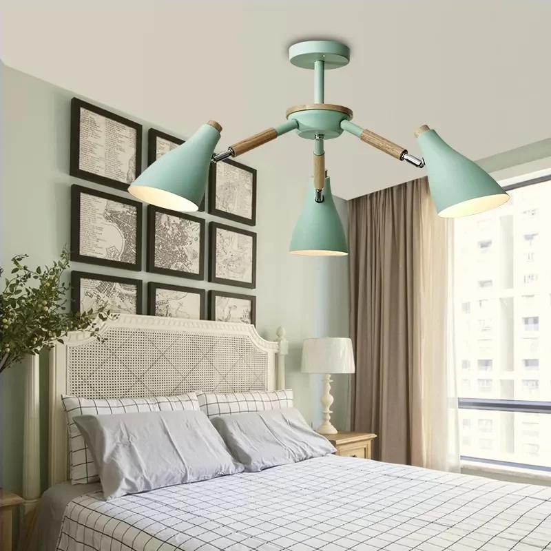 Draaibare metalen fleskroonluchter 3 lampen Scandinavische stijlvolle hanglamp voor eettafel Clearhalo