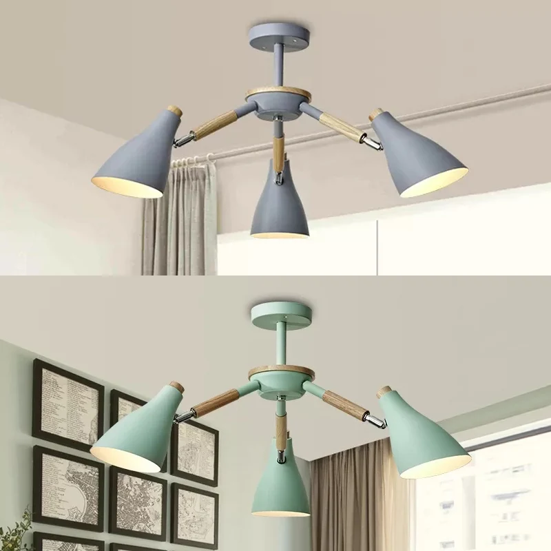 Draaibare metalen fleskroonluchter 3 lampen Scandinavische stijlvolle hanglamp voor eettafel Clearhalo