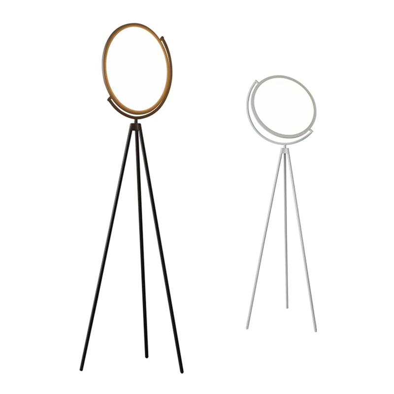 Draaibare schijfvloerlamp Minimalistisch acryl LED-statief staand licht voor woonkamer Clearhalo