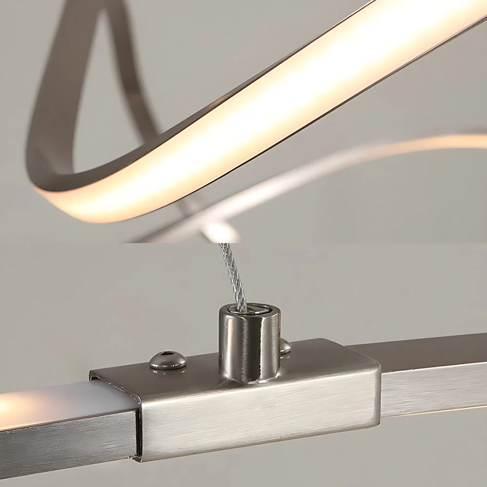 Draaiende acrylplafondlamp Moderne LED 1/2/3-lichts Chroom/gouden kroonluchterhanger warm/wit/natuurlijk licht Clearhalo