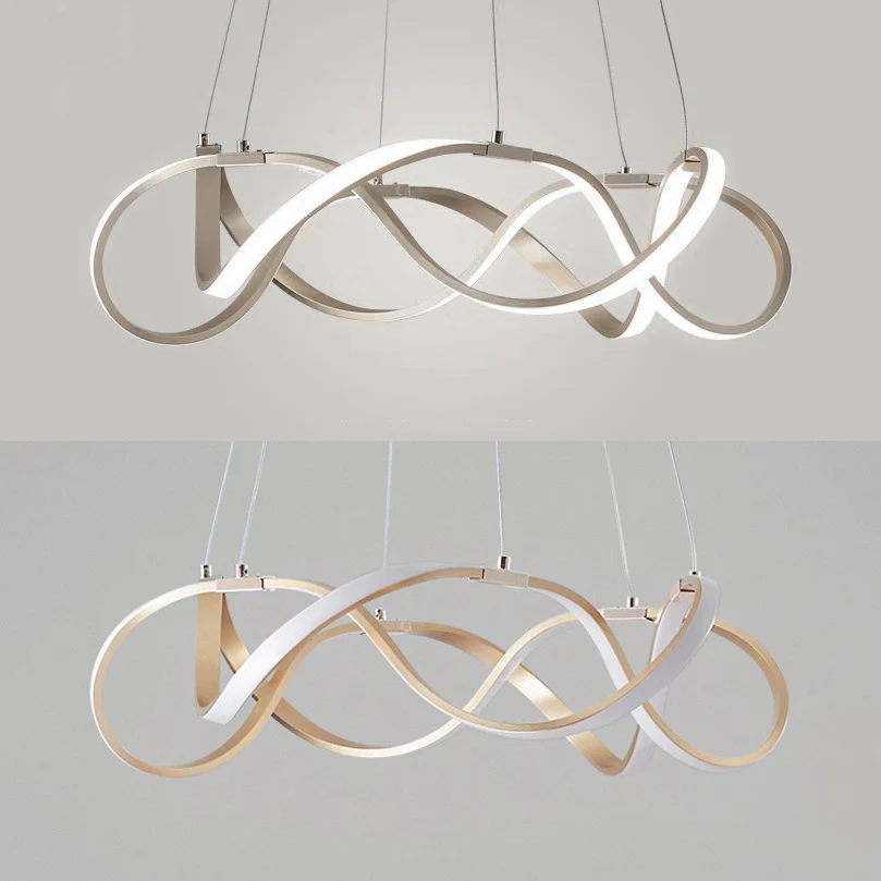 Draaiende acrylplafondlamp Moderne LED 1/2/3-lichts Chroom/gouden kroonluchterhanger warm/wit/natuurlijk licht Clearhalo