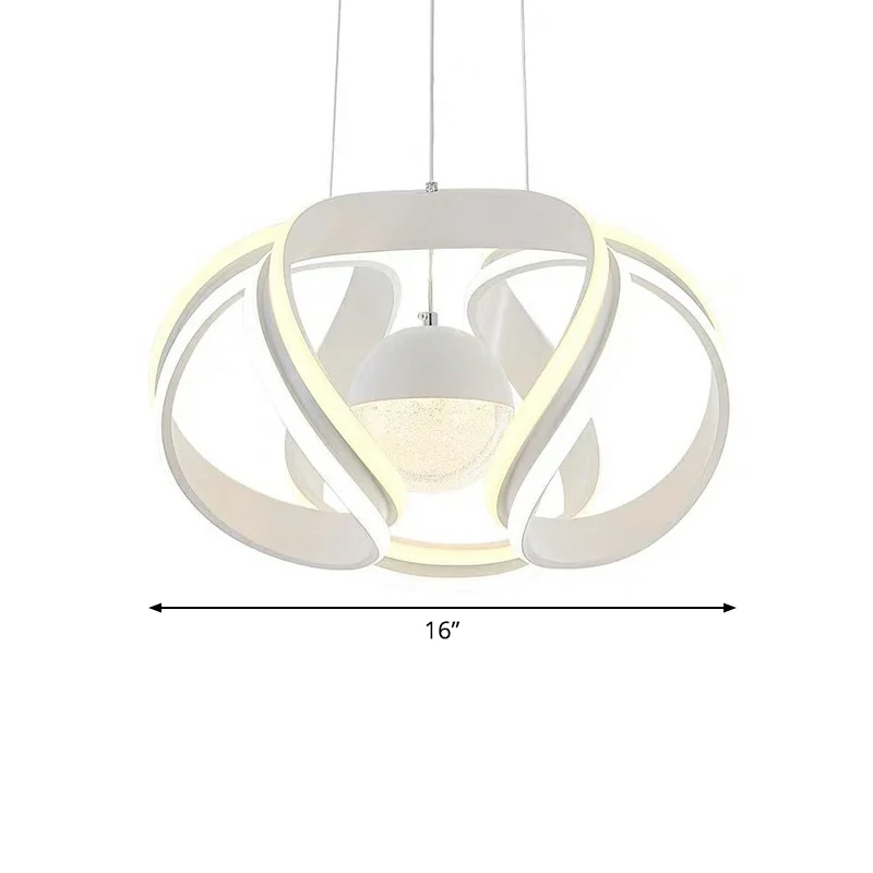 Draaivormige eetkamer hanglamp Acryl Noordse LED kroonluchter hanglamp Clearhalo