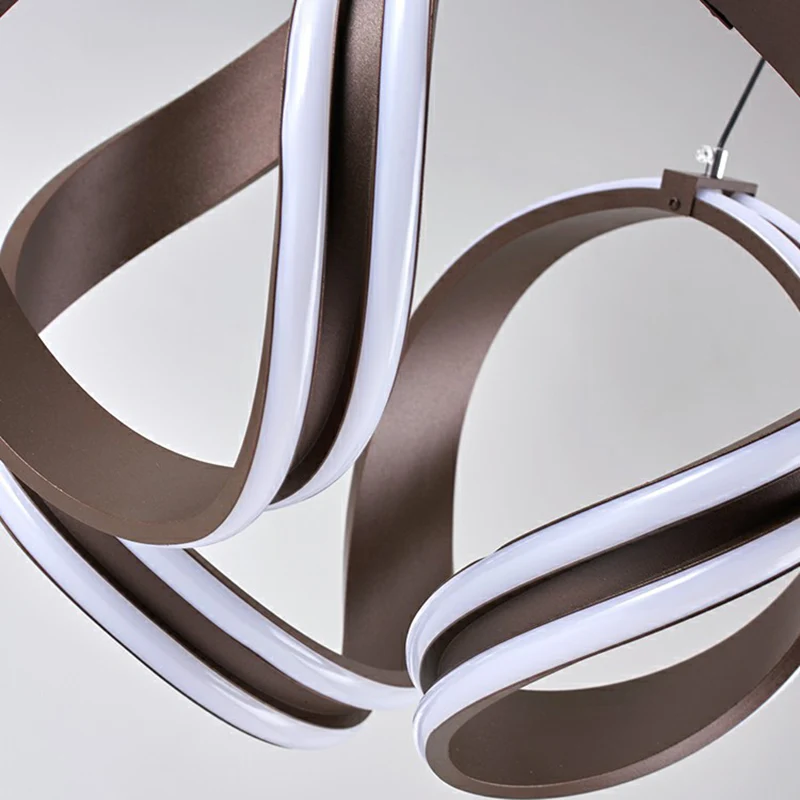 Draaivormige eetkamer hanglamp Acryl Noordse LED kroonluchter hanglamp Clearhalo